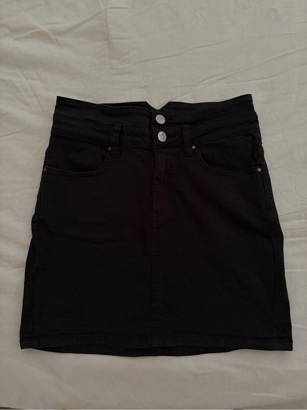 PacSun Black High Rise Denim Mini Skirt Size 23